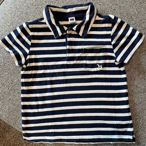 Janie and Jack navy and white striped polo